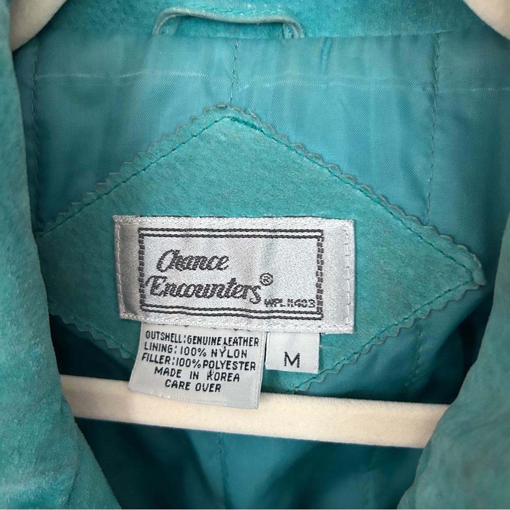Chance Encounters Teal Suede Jacket - image 5